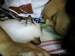 her chewing subjects hahaha.. my sistah! love to sleep with Lulu.,...