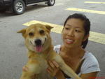 The smiling happy Roxy with Teresa