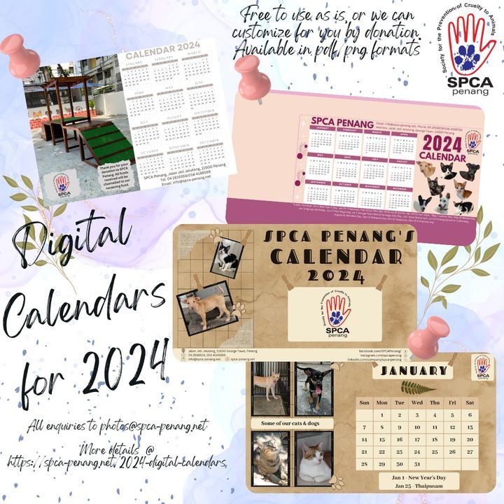 Preview Of Our Digital Calendars For 2025 Custom.. SPCA Penang