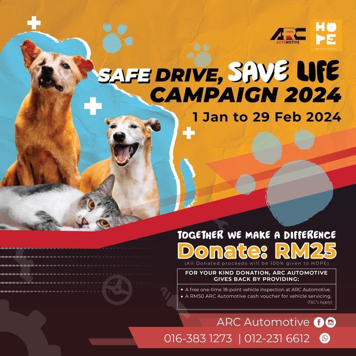 2024x Safe Drive, Save Life. Arc Automotive. 11229..