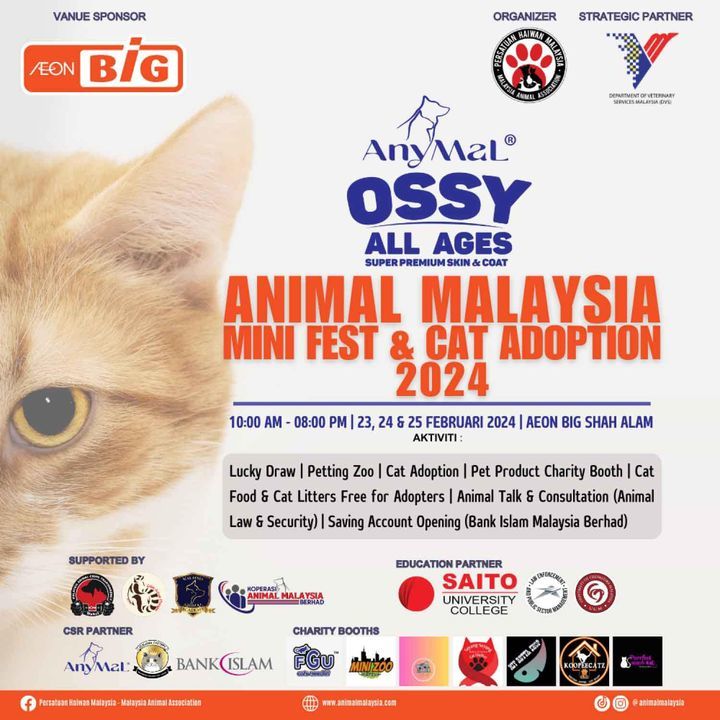 Anymalossy – Animal Malaysia Mini Fest Cat Adoptio..