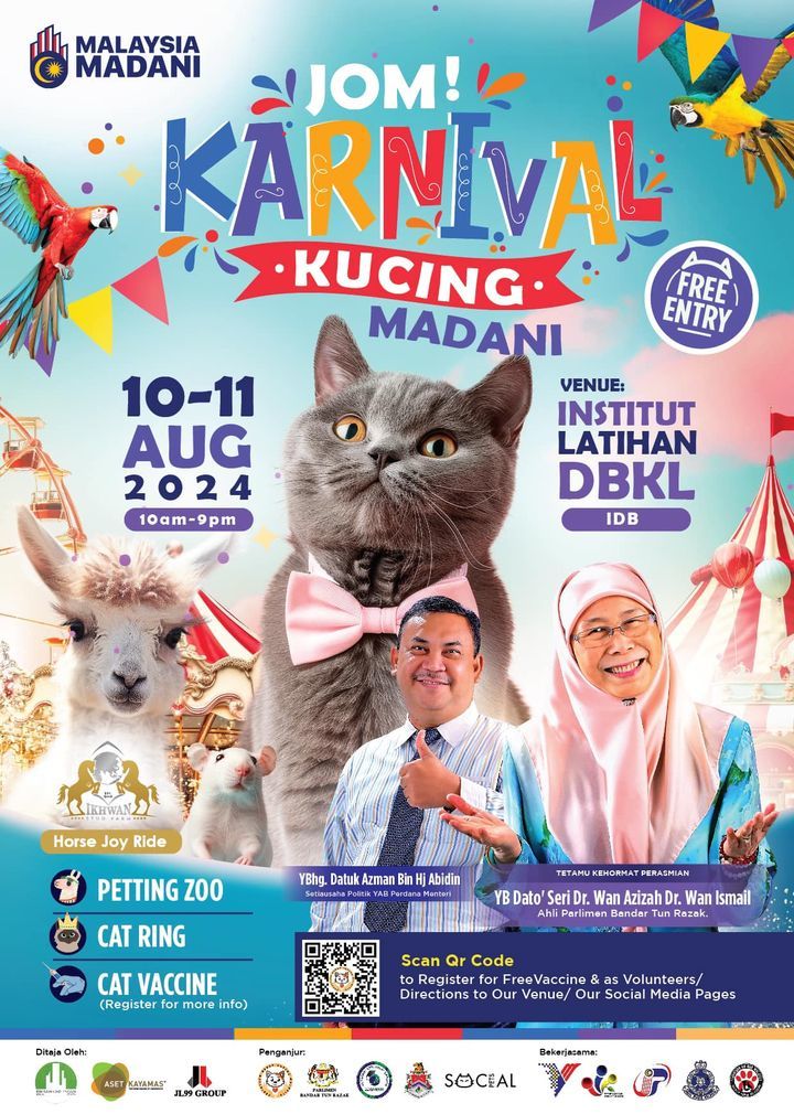 Karnival Kucing Madani Akan Memeriahkan Dunia Haiw..