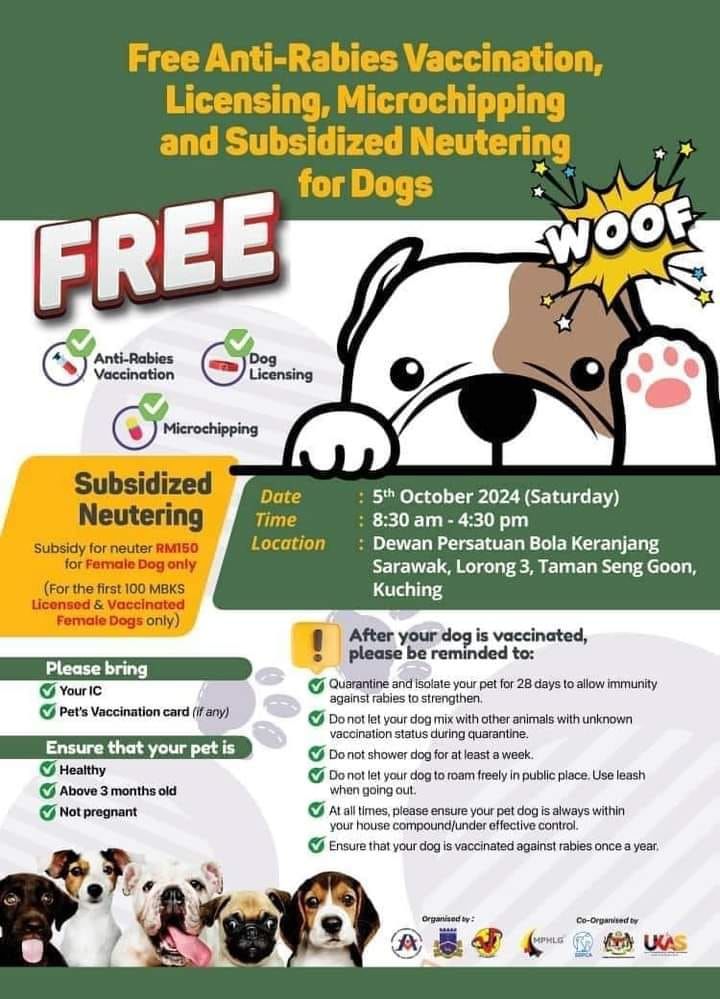 Attn Free Anti-Rabies Vaccination, Licensing, Micr..