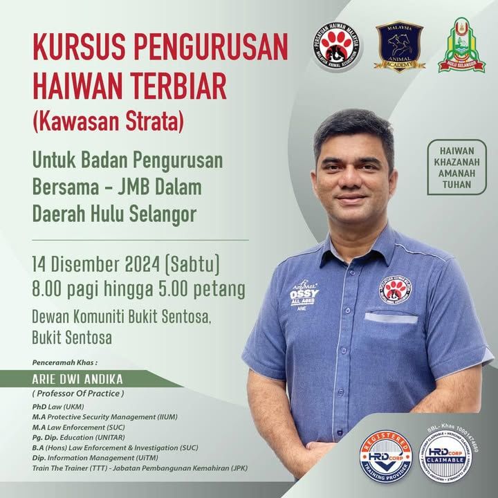 Kursus Pengurusan Haiwan Terbiar Kawasan Strata Un..