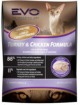 EVO Turkey & Chicken Formula Dry Cat & Kitten Food7kg fresh pack - RM150