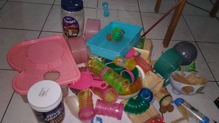 Hamster Cage And Toys Accessories - 